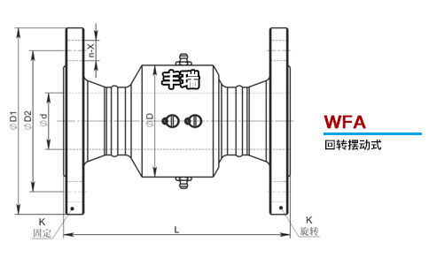 WFA型往復(fù)式回轉(zhuǎn)接頭規(guī)格型號(hào)圖紙